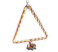 FOMIYES Columpio Triangular De Algodón Juguete para Pájaros Loros Ideal para Entrenamiento