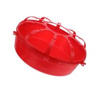FOMIYES Comedero Colgante para Pollitos de Plástico Rojo Gran Capacidad, Diseño en Forma de Cuenco para Granjas y Jardines, Reduce el Trabajo Manual y Riesgos de Enfermedades