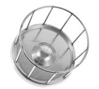 FOMIYES Comedero para Terrario de Acero Inoxidable Plata, Plato de Comida para Tortugas y Reptiles, Apto para Beber y Alimentar, Diseño Que Ahorra y Es Duradero