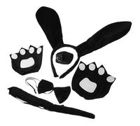 FOMIYES Conjunto Accesorios Disfraz Perro Orejas Diadema Pajarita Guantes para y Mujeres en Fiestas y Eventos