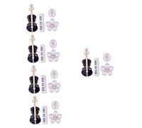 FOMIYES Conjunto De Broches Elegantes De Instrumentos Musicales Para Mujeres Alfileres De De Violín Y Piano Accesorios De Moda Para Músicos 4 Piezas X 5