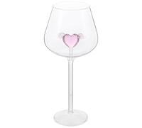 FOMIYES Copa de Vidrio Portátil y Práctica Diseño Romántico de Corazón para Cafés y Familias, Vaso Decorativo Adecuado para Día de San Valentín