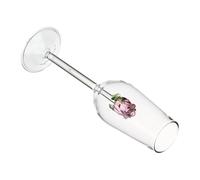 FOMIYES Copa de Vino Tinto de Cristal Rosa Base Antideslizante, Estilo Europeo, Diseño Creativo para Fiesta y Uso Casero, Copa Alta para Bar y Comedor, 1 Unidad