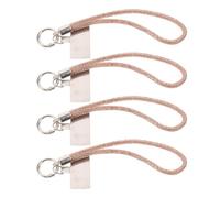FOMIYES Correa de Muñeca para Teléfono Móvil con Pestaña de Sujeción 4 Piezas Cordón Colgante para Teléfono con Gemas de Imitación, Antirrobo, Manos Libres, Metal y Pedrería