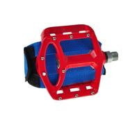 FOMIYES Correas para Pedales de Bicicleta Ajustables de Nailon Azul Antideslizantes para Pedales con Calapiés, Juego para Ciclismo en Montaña y Carretera