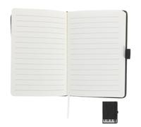 FOMIYES Cuaderno A6 con Diseño de Piano Tapa de Poliuretano Negro Libreta Decorativa Musical para Estudiantes y Oficina Libreta Portátil para Escribir y Dibujar Cuaderno Temático de