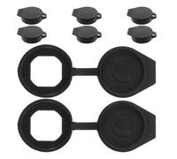 FOMIYES Cubierta para Cerradura de Puerta 8 Piezas Impermeables Tamaño 18X16 CM Protección Antipolvo para Cerraduras Exteriores en Armarios de Control y Cajas Eléctricas Negras