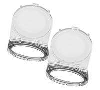 FOMIYES Cubierta Protectora Redonda Adhesiva para Botón Pulsador 2 Piezas Plástico Transparente Protección de Interruptores Industriales para Elevadores Lavadoras y Electrodomésticos