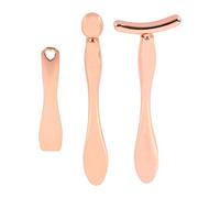 FOMIYES Cuchara De Masaje Ocular Multifuncional 3 Unid. Rosa Dorado Para Belleza Profesional