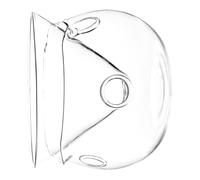 FOMIYES Cuenco de Vidrio Transparente Doble Capa 370ml con 3 Orificios para Hielo Seco, Tazón para Servir Ensaladas y Postres, Recipiente Decorativo para Bar y Restauración