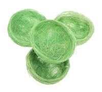 FOMIYES Cuencos para Anidar Pájaros Artificiales en Miniatura, 4 Nidos de Cáñamo Tejidos a Mano para Decoración de Jardín y Complementos para Aves de Exterior