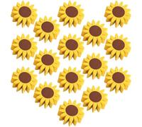 FOMIYES Cuentas de Madera para Manualidades con Forma de Girasol 50 Piezas Tamaño Compacto Superficie Lisa sin Rebabas Ideales para Bricolaje Joyería y Decoración DIY