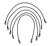 FOMIYES Cuerdas Elásticas para Trampolín 5 Piezas 6mm X 70cm de Látex y Nailon Resistente para Fijación de Lonas y Tiendas de Campaña Uso Exterior y Deportes al Aire Libre