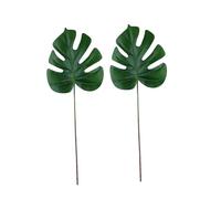 FOMIYES de de Monstera Artificiales Fáciles de Cuidar 2 Piezas de Plástico Verde Necesidad de Riego para del Hogar y Jardín