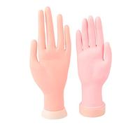 FOMIYES De Mano De Práctica De Manicura, Mano Falsa De Práctica De Arte De Uñas, De Mano De Entrenamiento Simulado Para 2 Piezas Mano Izquierda Falsa