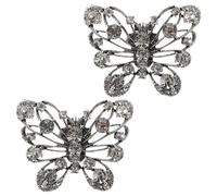 FOMIYES Decoraciones para Zapatos de Boda en Forma de Ala Clips de Imitación de Gemas Adornos de Cristal Desmontables para Tacones Altos Uso Vestidos de Boda