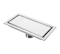 FOMIYES Desagüe de Ducha Lineal de Acero Inoxidable 304 Colador de Drenaje para Baño, Diseño Rectangular para Drenaje Suelo y Recogedor de Pelo, Instalación Fácil 20X11X6 CM