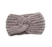 FOMIYES Diadema Cruzada De Punto Tejido De Lana Café, Única, Talla Única, Cálida Para Mujer y Niña, Para Deporte, Invierno y Actividades Al Aire Libre