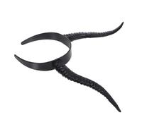 FOMIYES Diadema de Cuerno Infernal para Cosplay de Bruja Gótica Accesorio Decorativo de Plástico para Fiestas de Halloween y Disfraces de Demonio para Mujeres