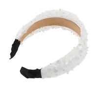 FOMIYES Diadema De Flores Nupcial Accesorios Brillantes Para Mujer Diadilla Diadema De Perlas De Imitación Brillantina Almohadilla Talón Con Cuentas Chicas Malla