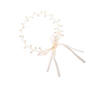 FOMIYES Diadema de Novia con Perlas Hechas a Mano 1 Unidad Color Dorado Tocado para Dama de Honor y Fiesta de Graduación Accesorios Elegantes para Cabello
