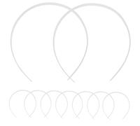 FOMIYES Diadema De Plástico Lisa Para Accesorios De Cabello Diy, 12 Piezas, Tamaño Estándar, Color Blanco, Para Niñas y Mujeres, Adecuado Para Manualidades y Uso Diario