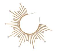 FOMIYES Diadema Dorada Rayos de Sol de Espiga, Tamaño Único, para Cosplay y Fiestas de Halloween, Diadema de Diosa para Mujer, Accesorio Gótico Elegante para Cabello