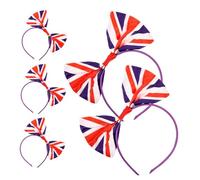 FOMIYES Diadema Lazo Bandera Británica 5 Unidades Talla Única Accesorio Cabello Festival y Celebración para Niños y Adultos