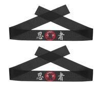 FOMIYES Diadema Ninja Japonesa de Karate y Chef 2 Unidades Cinta Transpirable y Ajustable para Cabello Accesorio Decorativo para Cocina Entrenamiento y Disfraz de Sushi