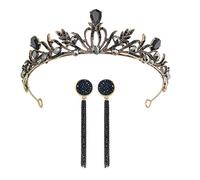 FOMIYES Diadema Nupcial Glamurosa con para El Pelo de Novia Diadema para El Pelo para Boda Estilo Barroco Moda Belleza 3 Piezas/paquete