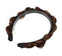 FOMIYES Diadema Trenzada de Pelo Sintético Diadema Ancha para Niña Coleta Postizo para Mujer Tocado para Festival Aro Vintage Delicado