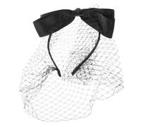 FOMIYES Diadema Vintage con de Malla y Lazo para Novia Tocado Elegante para Bodas Fiestas de Graduación Formales Accesorios de Despedida de Soltera