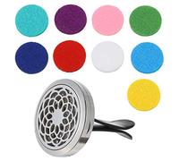 FOMIYES Difusor de Aromaterapia Clip de Acero Inoxidable para Ventilación de Coche, Decoración de Coches, Ambientador de Ventilación 9 Almohadillas de Color Aleatorio Varios estilos