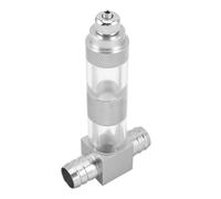 FOMIYES Difusor de Co2 para Acuario de Agua Dulce, Atomizador Externo de 16mm con Contador de Burbujas, Acero Inoxidable y Acrílico, para Plantas Acuáticas y Peces, Equipo para