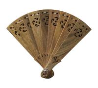 FOMIYES Dije Colgante Abanico Mini de Madera de Palo de Rosa, Adorno Plegable Artesanal Ligero para Llavero, Decoración para Bolso y Coche, Amuleto Tradicional para Manualidades