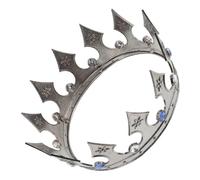 FOMIYES Elegant Acrylic Crystal Royal Headpiece For Halloween Birthdays And Themed Events Durable Metal Design Comfortable Fit Gleaming Finish