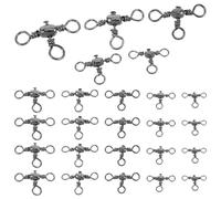 FOMIYES Eslabones Giratorios de Pesca de Tres Vías 150 Piezas Acero Inoxidable Resistentes al Agua Salada para Aparejos de Pesca Conectores para Señuelos y Líneas Cruzadas Accesorios