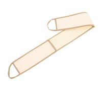 FOMIYES Esponja Exfoliante Corporal De Lufa Trasera Grande, Paño De Baño Doble Cara Beige Borde Café, Toalla Exfoliante Para Ducha y Baño, Limpia y Masajea La Piel, Uso Diario Para Hombres y Mujeres