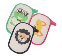 FOMIYES Esponjas De Baño Para Bebés 3 Pcs Diseño De Dibujos Animados, Limpieza Profunda, Masaje Suave, Seguras Para Recién Nacidos, Ideales Baño Diario Infantil Gancho