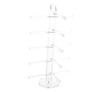 FOMIYES Estante Expositor de Gafas Acrílico Transparente de 5 Niveles para 5 Pares Soporte Desmontable Varillas de 25 MM Adecuado para Hogar Ópticas y Exhibición Práctica de Gafas de