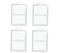 FOMIYES Estuche Compacto para Cabezales de Cepillo de Dientes Eléctrico 4piezas de PP Diseño Pequeño para Almacenamiento en Viajes y Uso en Gimnasio