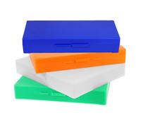 FOMIYES Estuche Organizador para 50, Diseño Compacto y Ahorro de Espacio, Material Abs Resistente, Paquete de 4 Unidades para Laboratorio y Examen Microscópico