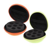 FOMIYES Estuche para Frascos de Perfume 7 Compartimentos, Material EVA y Oxford, Portátil Cremallera para Viaje, Pack de 2 Piezas para Aceites Esenciales