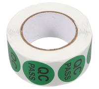 FOMIYES Etiquetas Adhesivas de Control de Calidad Redondas Autoadhesivas para Almacén 500 Unidades por Rollo Alta Adherencia y Fácil Aplicación para Gestión de Inventario y Producción