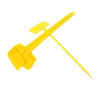 FOMIYES Etiquetas de Jardín para Exterior 10 Piezas, Señal de Jardín de Plástico Amarillo de 40 Cm Estaca Inclinada Resistente Intemperie para Marcar Plantas, Flores y Verduras