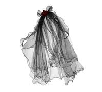 FOMIYES Floral Headpiece Halloween Cosplay Veil For Women Ghost Bride Costume Gothic Party Accessories With Handmade Details