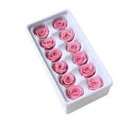 FOMIYES Flores Inmortales 12 Piezas Rosa Clara Cabezas 3-4 CM Caja para Decoración de Bodas y Detalles de Boda Accesorios para Ramo Obsequio Matrimonio