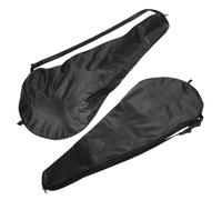 FOMIYES Funda para Raqueta de Tenis Negra 2 Piezas Bolsa Portátil con Correa Ajustable y Acolchada Resistente Intemperie Adecuado para Entrenamiento y Transporte Seguro de Raquetas