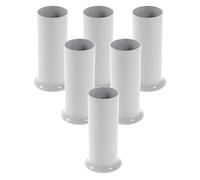 FOMIYES Fundas Metálicas Blancas para Base de Candelabro 30x80 Mm, 6 Piezas, Mangas para Portalámparas de Vela, Cubiertas para Lámparas de Araña, Accesorios para Iluminación Interior
