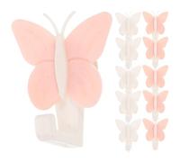 FOMIYES Ganchos Adhesivos de Plástico en Forma de 30 Piezas sin Perforación para Colgar Pared, Resistentes y Autoadhesivos, Ideales para Organizar Toallas, Llaveros y Utensilios en